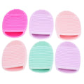 6Pcs Silicone Beauty Brush Flexible Makeup Brush Cleaner Pad for Efficient Beauty Tool Cleaning Mixed Colors Suitable for Home and Salon Use