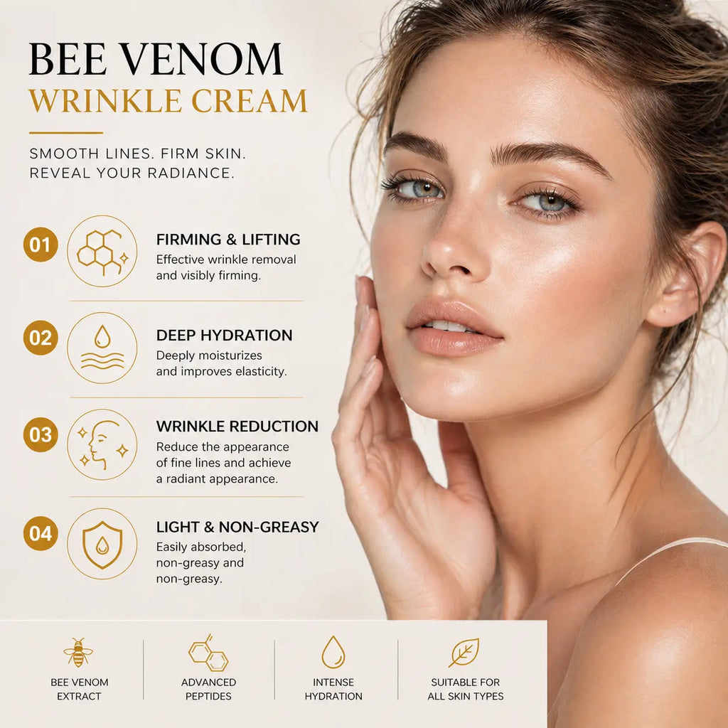 Bee Venom Moisturizing Balm 0.71 Oz Hydrating Skin Firming Texture Refining for All Skin Types Gentle Smooth Facial Hydrate Moisture Moisturizer Firm anti Aging Deep Nourishing Skin Repair Daily