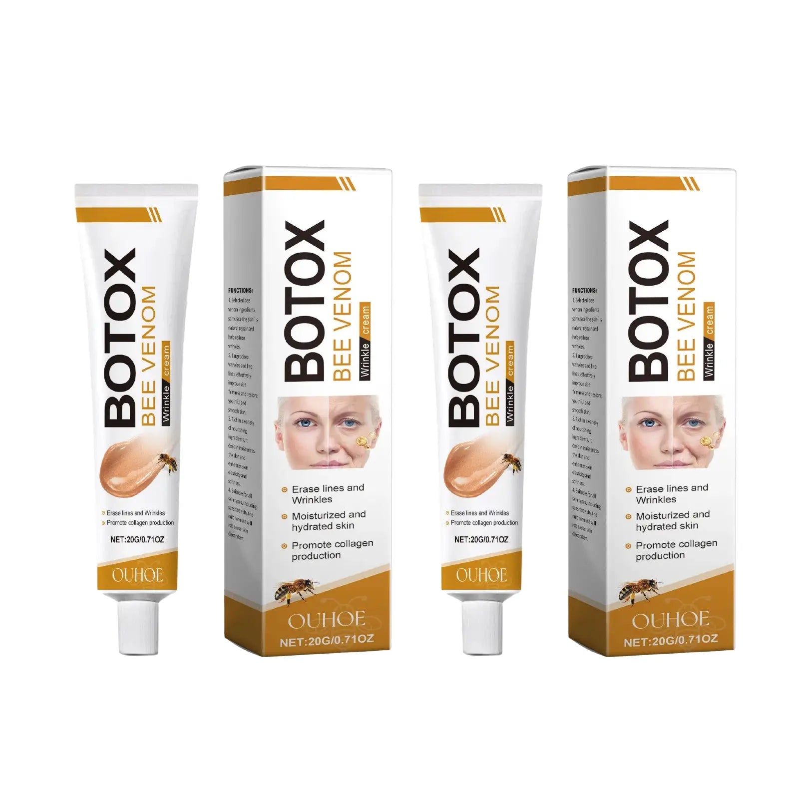 Bee Venom Moisturizing Balm 0.71 Oz Hydrating Skin Firming Texture Refining for All Skin Types Gentle Smooth Facial Hydrate Moisture Moisturizer Firm anti Aging Deep Nourishing Skin Repair Daily