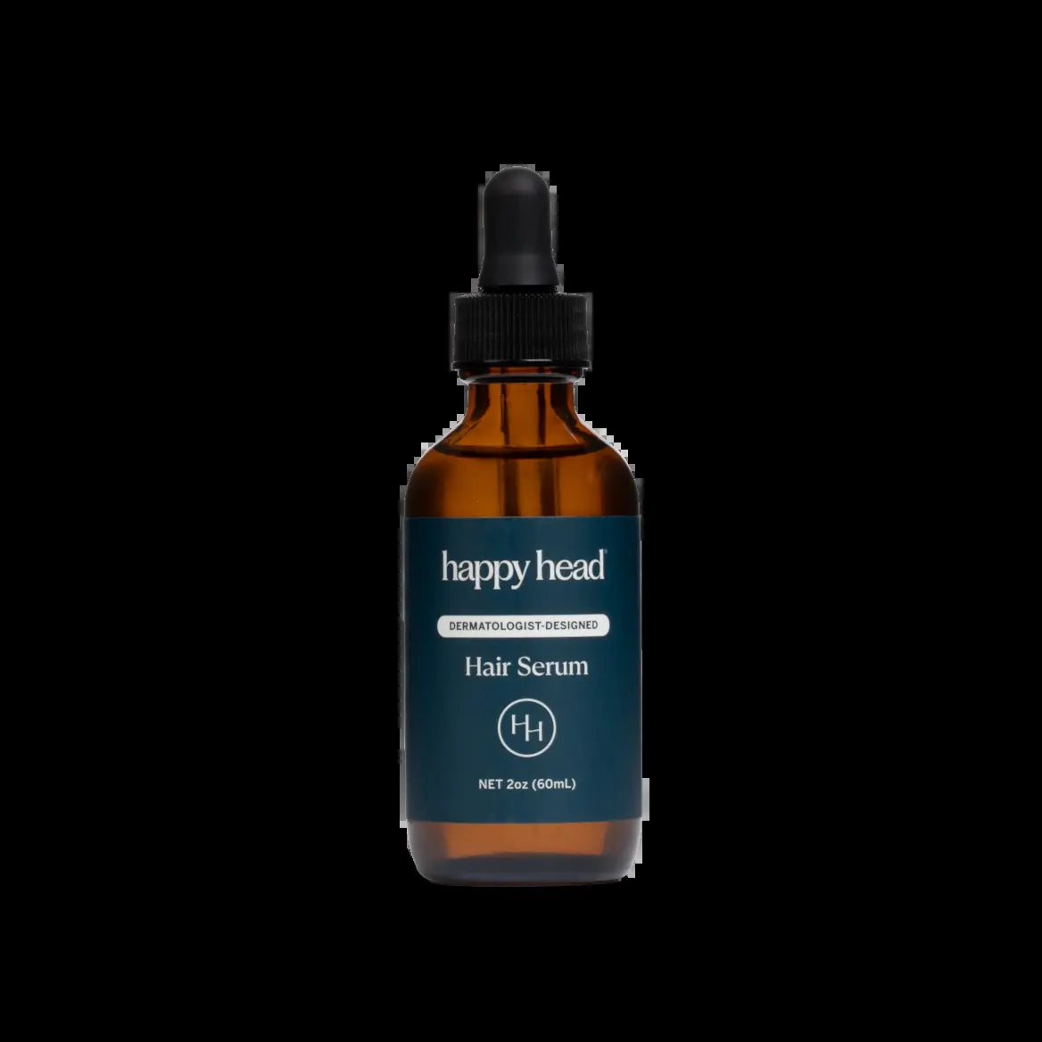 Happy Head Hair Serum with Procapil Biotin, Ashwagandha & Collagen, Leave in Scalp Application Formula for Daily Hair Care Routine at Home, Lightweight Use, 2 Oz Bottle