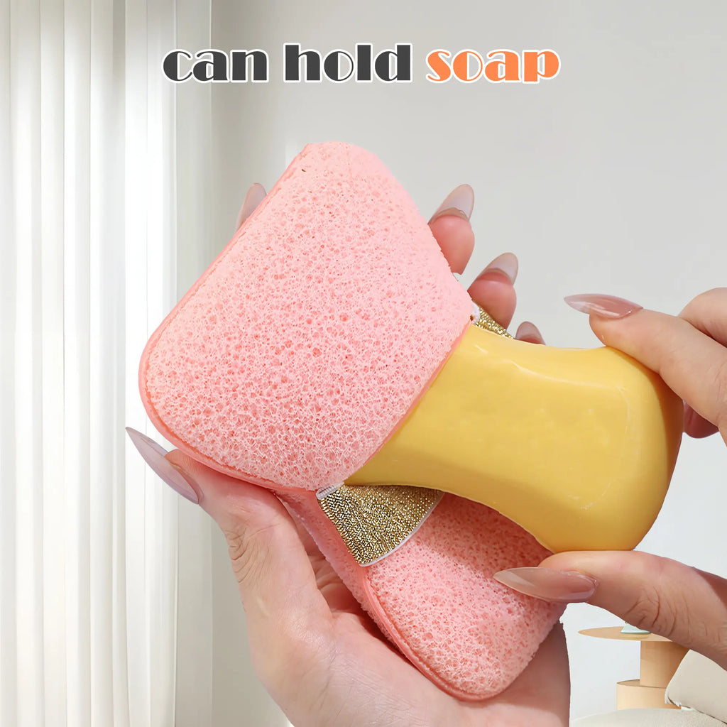 Transform Your Shower Routine with Our Exfoliating Loofah Bath Bag - 2 Pack Sponge Soap Saver for Luxurious Lather and Long-Lasting Soap Storage