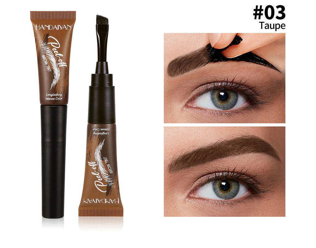 5-Color Tear-Off Brow Tint – Waterproof, Non-Fading, Long-Lasting Pigment for Precise Brow Definition & Effortless Wild Brow Looks - Easy-To-Use Makeup Tool for Women, Cosmetics, Eyebrow Products