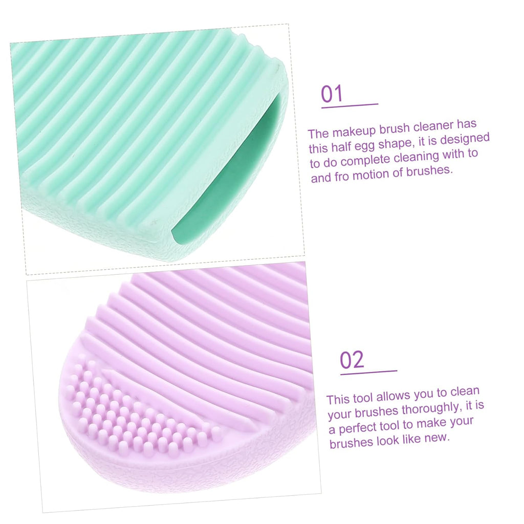 6Pcs Silicone Beauty Brush Flexible Makeup Brush Cleaner Pad for Efficient Beauty Tool Cleaning Mixed Colors Suitable for Home and Salon Use