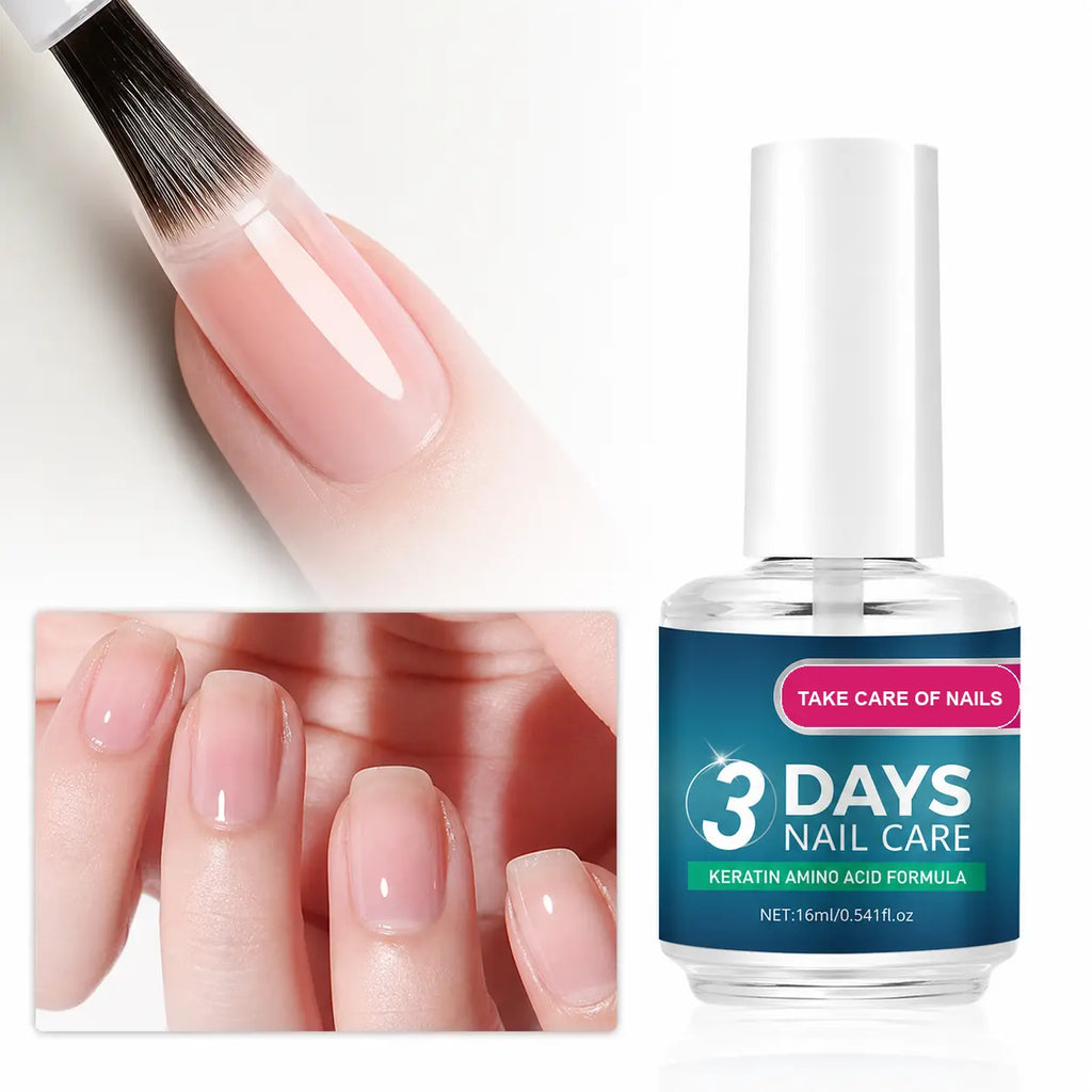 MREGB Keratin & Amino Acid Nail Strengthener, Clear Cuticle Oil Treatment for Nail Growth. Deep Moisturizing Hardener with Aloe & Macadamia for Weak, Brittle Nails & Dry Hands. Professional Nail Care (16Ml*3). Summervibes Daily Therapy