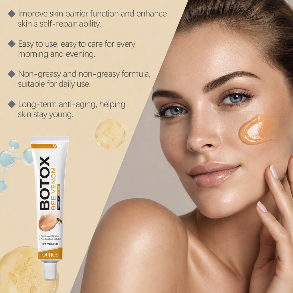 Bee Venom Moisturizing Balm 0.71 Oz Hydrating Skin Firming Texture Refining for All Skin Types Gentle Smooth Facial Hydrate Moisture Moisturizer Firm anti Aging Deep Nourishing Skin Repair Daily