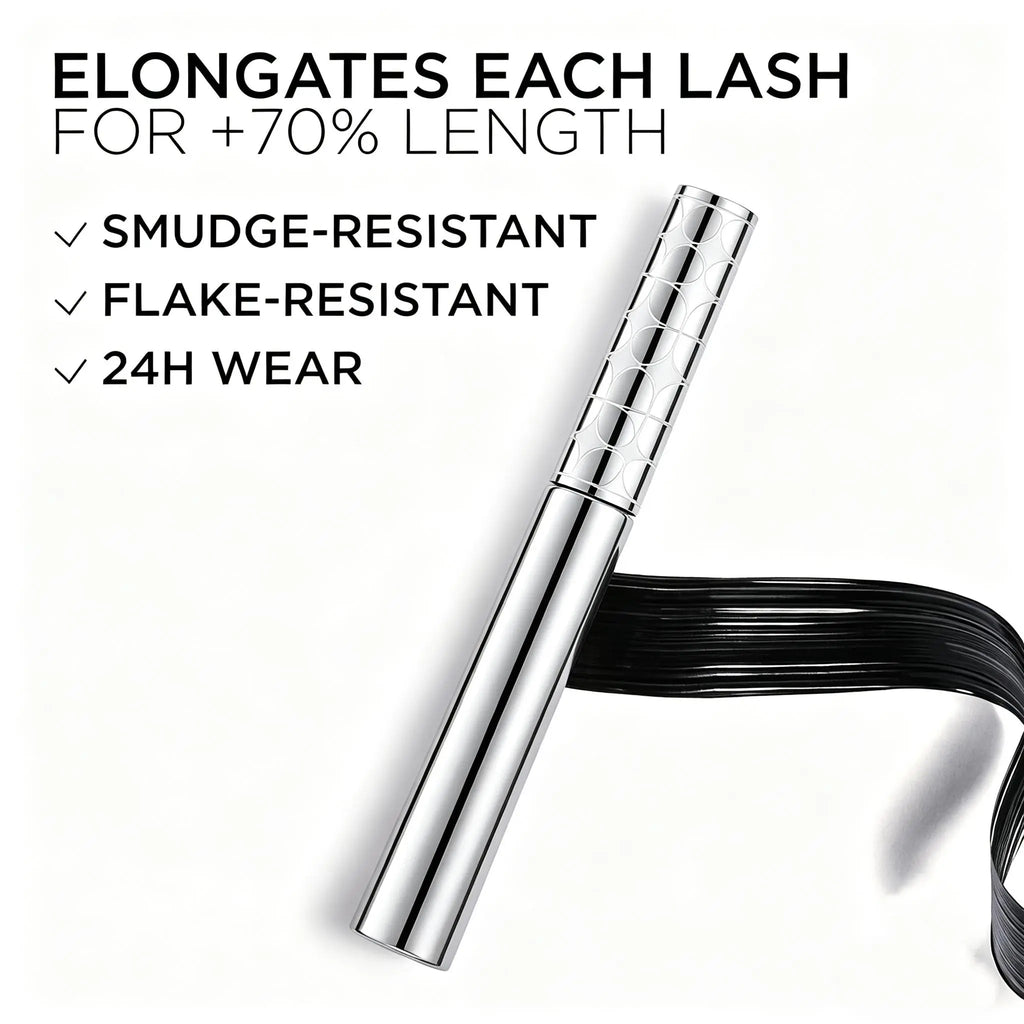 Metal Wand Tubing Mascara Long-Wearing Tubing Formula for Stunning Length & with Built-In Brush, Curled & Natural-Looking Lashes Ideal for Polished, Longlasting Special Occasion Makeup,Drugstore,Perfect Gift for Mom,Pumping Mascara