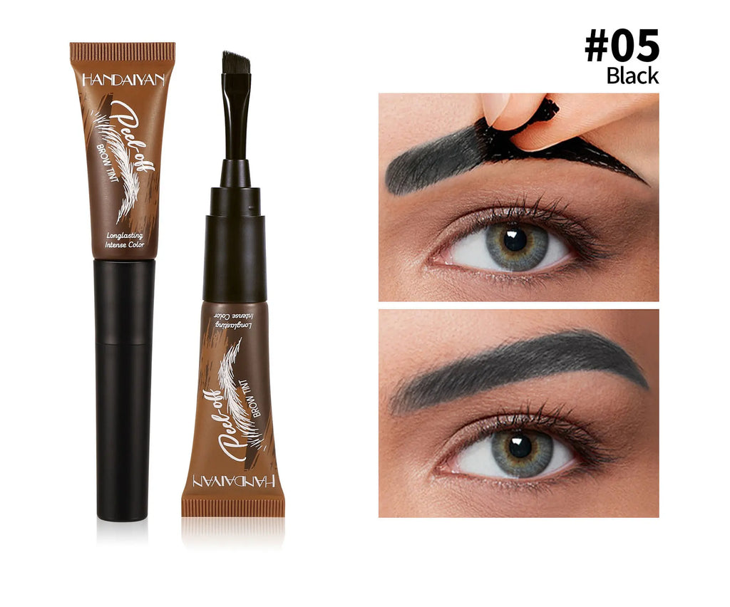 5-Color Tear-Off Brow Tint – Waterproof, Non-Fading, Long-Lasting Pigment for Precise Brow Definition & Effortless Wild Brow Looks - Easy-To-Use Makeup Tool for Women, Cosmetics, Eyebrow Products